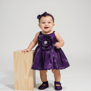 Royal Purple Baby Dress Set