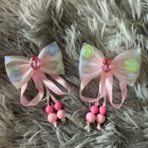Ombre bow hair clips