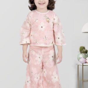 Blossom Top with Plazo Pants Pink