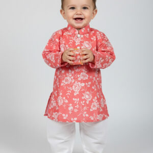 Festive wearKurta Pajama with Dhoti- Peach