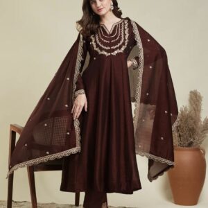 Anarkali suit - Brown