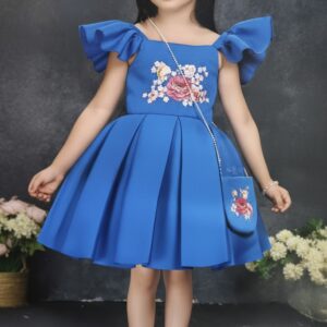 Vibrant Royal Blue Party wear Dress