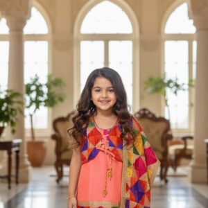 Phulkari suit for Girls -Pink