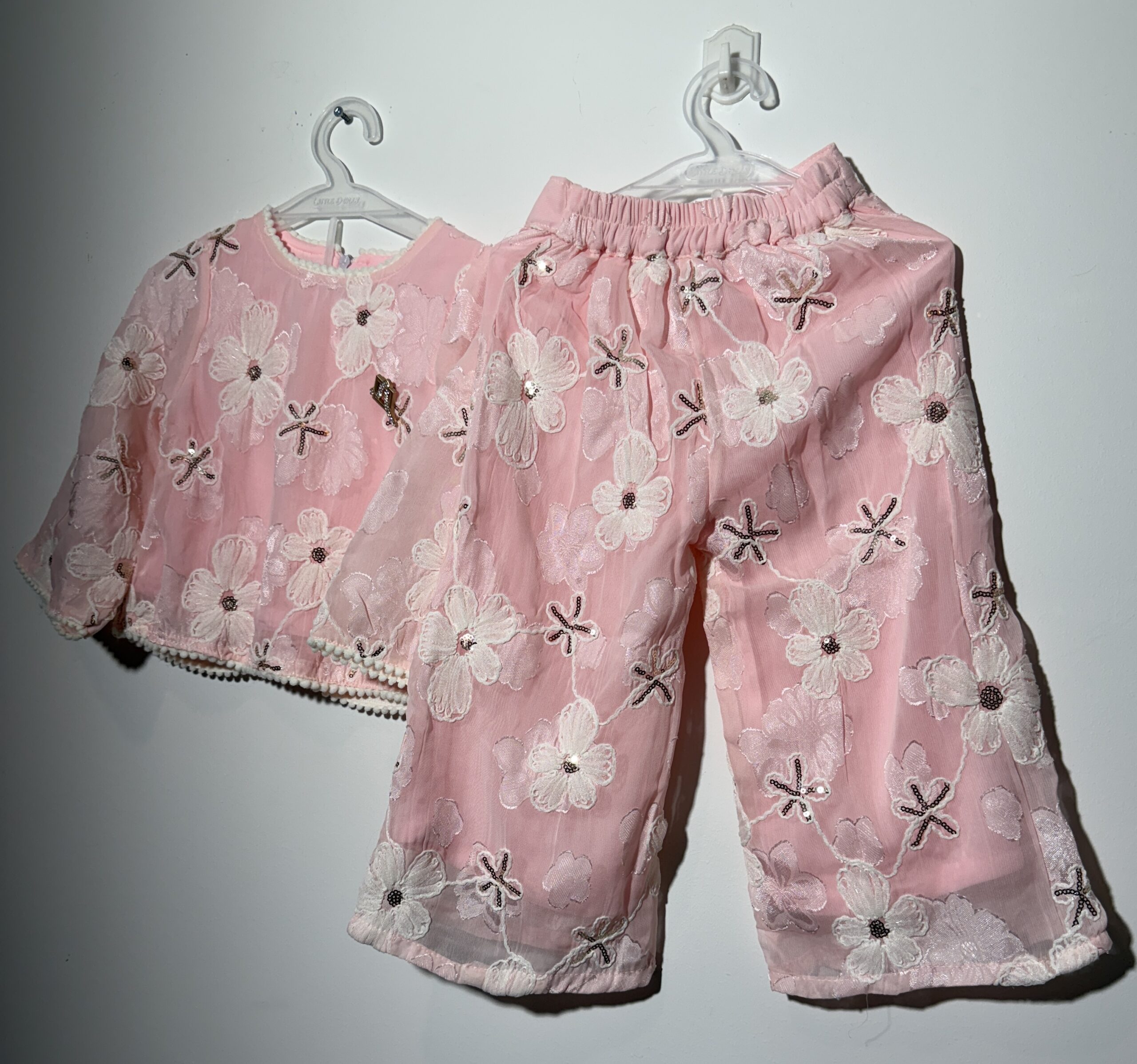 Blossom Top with Plazo Pants Pink - Image 2