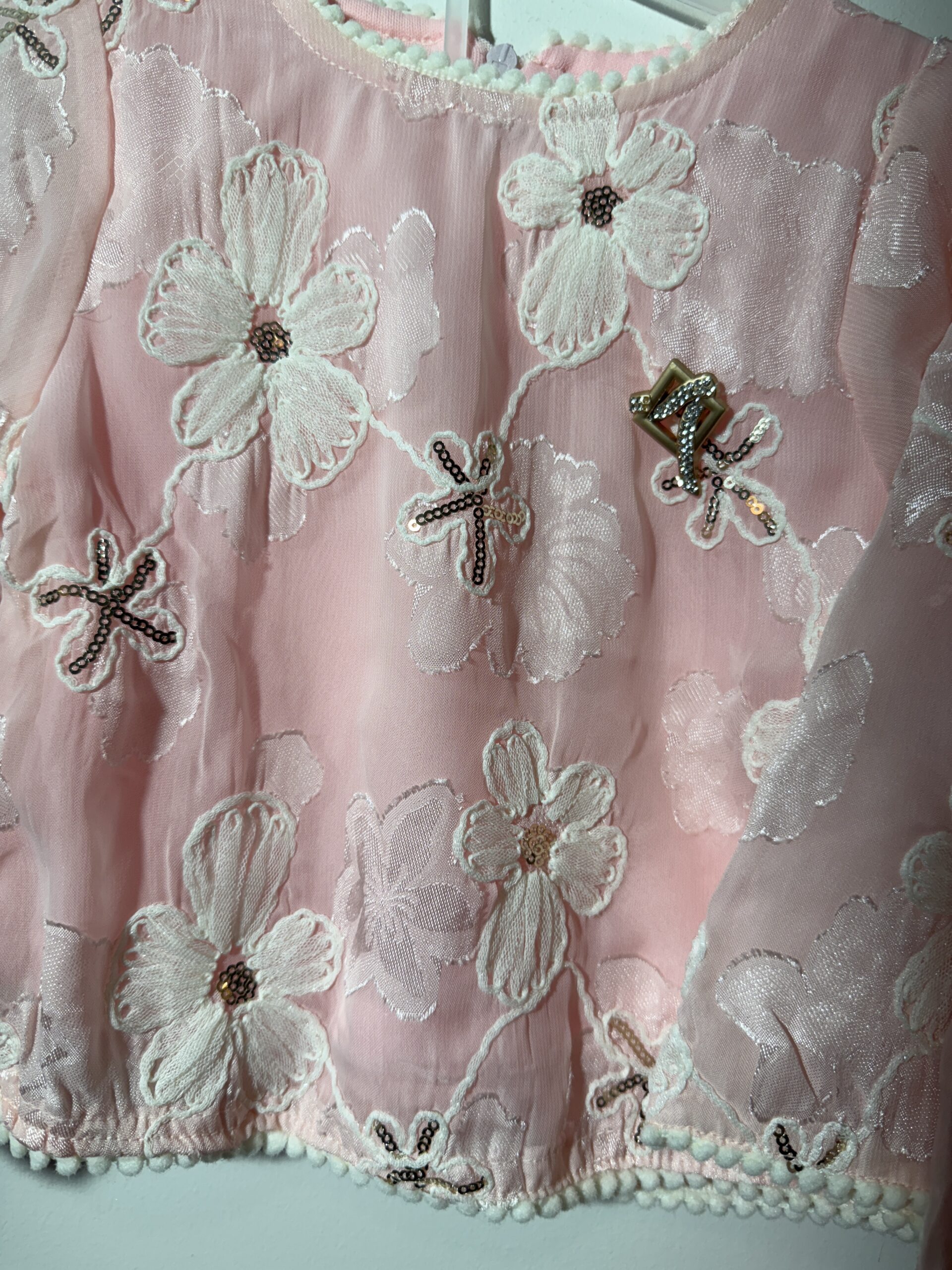 Blossom Top with Plazo Pants Pink - Image 3