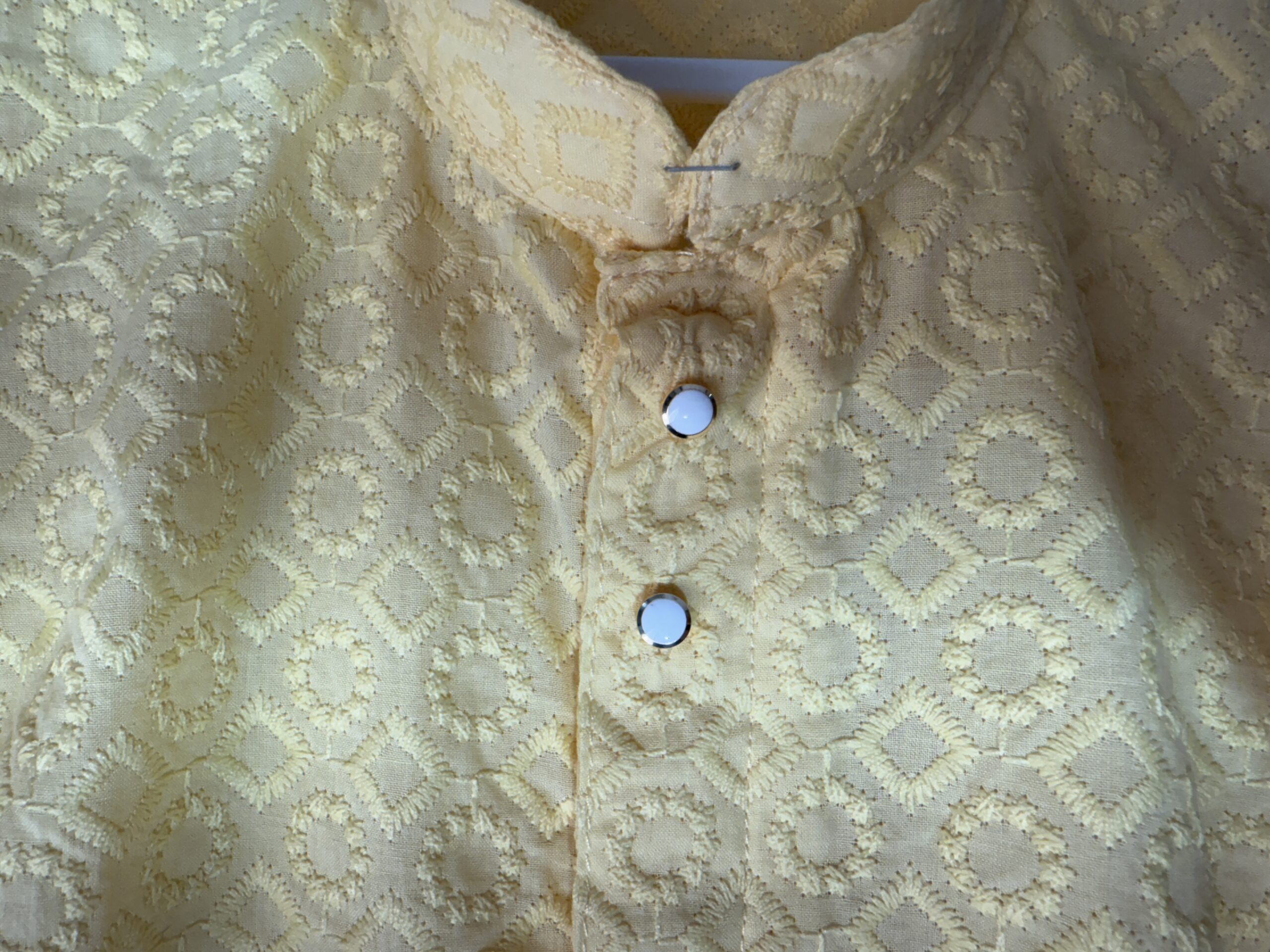 Yellow kurta Pajama with White Pants - Image 2