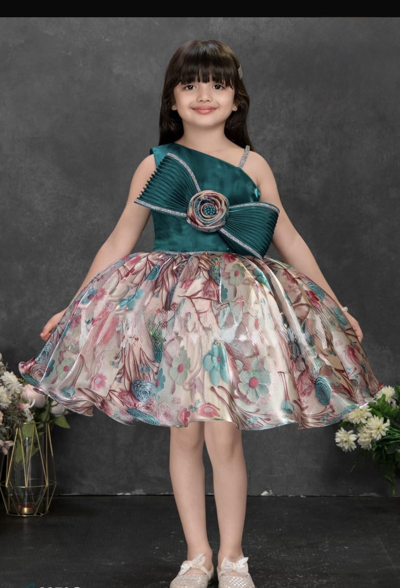 Premium Organza Printed Frock